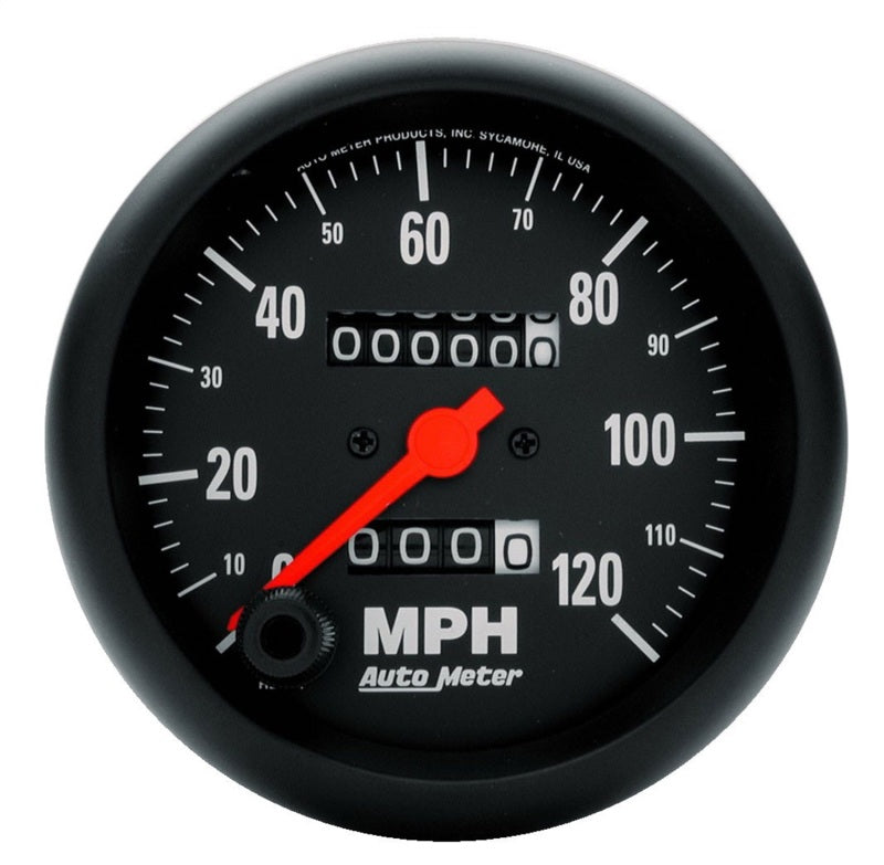 Autometer Gauge, Speedometer, 3 3/8", 120mph, Mechanical, Z-series 2692 Photo - Primary