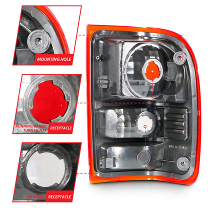 ANZO 2001-2011 Ford Ranger Taillights w/ Red/Clear Lens (OE Replacement) Pair 211182 211182 Photo - Unmounted