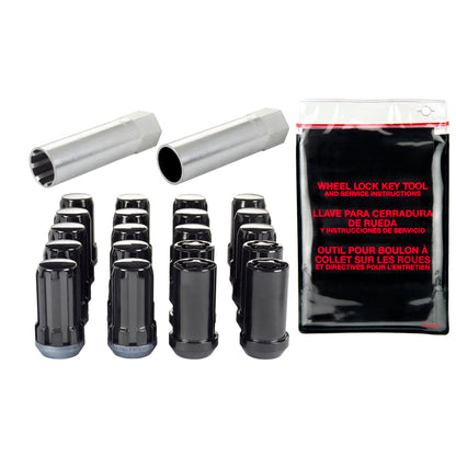 McGard SplineDrive Tuner 5 Lug Install Kit w/Locks & Tool (Cone) M14X1.5 / 1in. Hex - Blk 65510BK 65510BK Photo - Primary