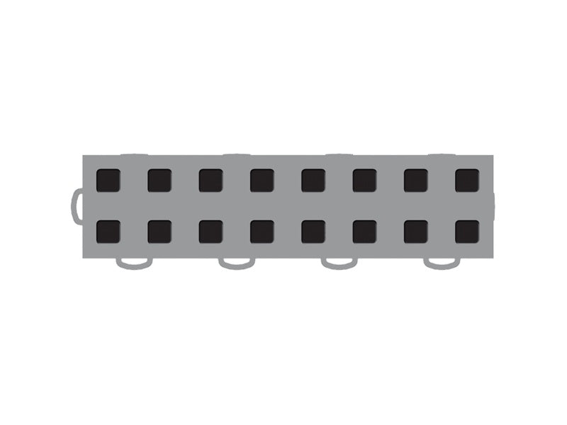 WeatherTech TechFloor - 3in X 12in Tiles(Left Loop) - Grey/Black **Order in Qtys of 10 51T312LL GR-BK 51T312LL GR-BK Photo - Primary