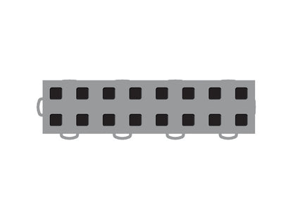 WeatherTech TechFloor - 3in X 12in Tiles(Left Loop) - Grey/Black **Order in Qtys of 10 51T312LL GR-BK 51T312LL GR-BK Photo - Primary