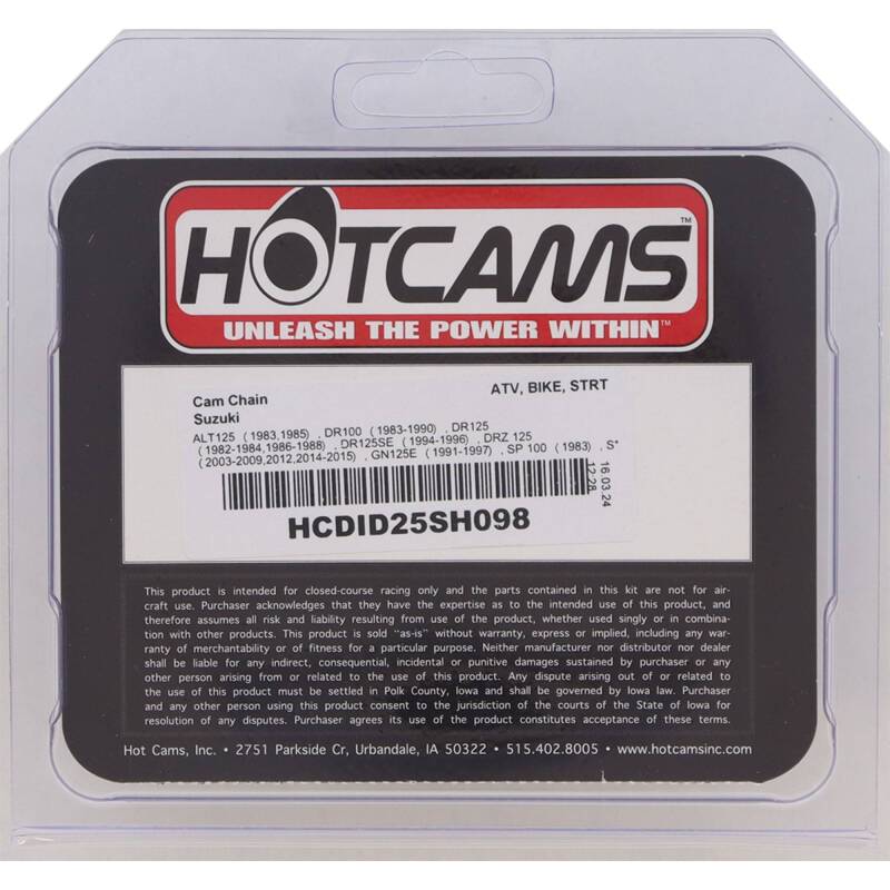 Hot Cams 89-04 LT 160 QuadRunner/84-87 LT 185 QuadRunner Camshaft Chain Roller Kit HCDID25SH098 HCDID25SH098 Photo - Primary