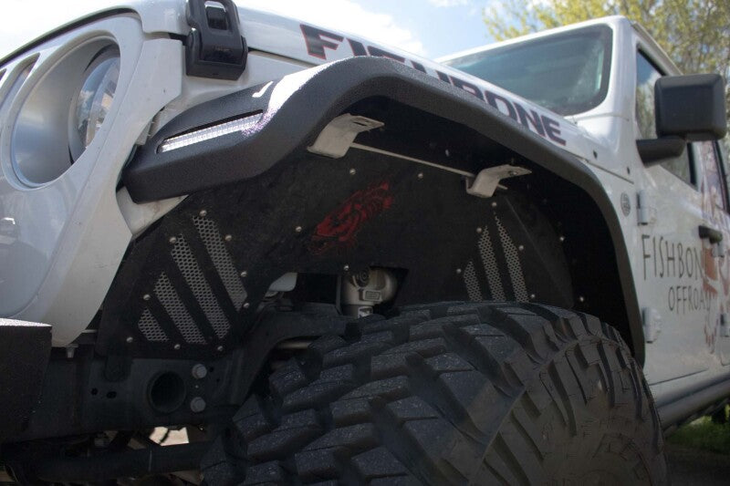 Fishbone Offroad 2018+ Jeep Wrangler JL/JLU/2020+ Gladiator JT  Alum Front Fender Flares  - Black FB33455F FB33455F Photo - lifestyle view