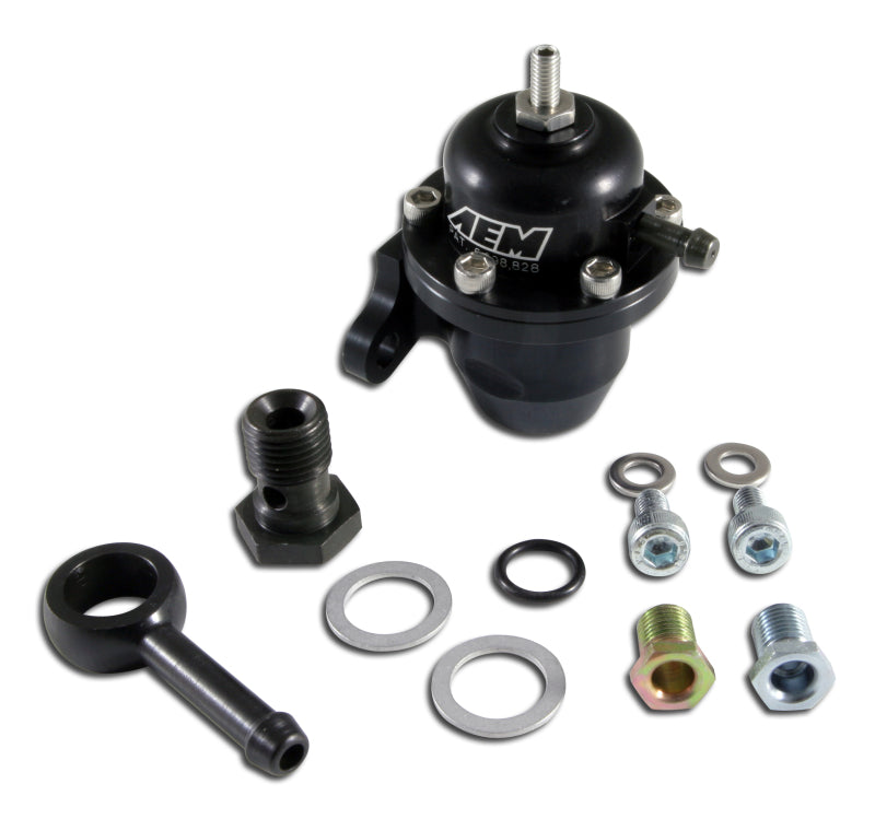 AEM Electronics Fuel Pressure Regulator Black Honda Acura 25-304BK Photo - Primary