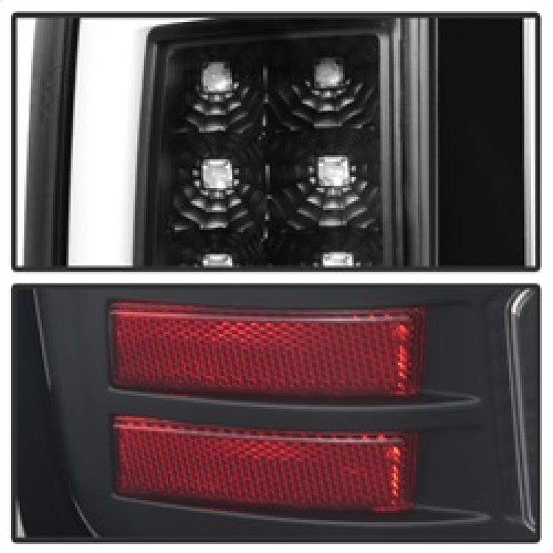 Spyder 07-13 GMC Sierra 1500 V2 Light Bar LED Tail Lights - Black (ALT-YD-GS07V2-LBLED-BK) 5084743 5084743 Photo - Unmounted
