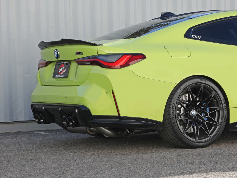 aFe MACHForce XP Exhausts Cat-Back SS 21 BMW M2 Competition L6-3.0L w/Black Tips 49-36351-B 49-36351-B Photo - Mounted