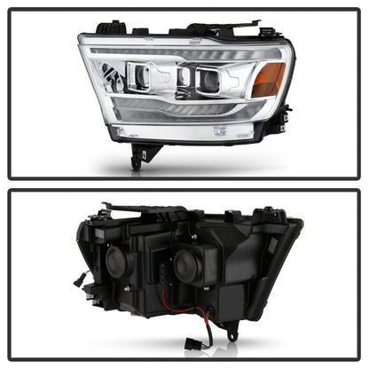 SPYDER Dodge Ram 19-20 Halogen Model Only Projector Headlights Chrome PRO-YD-DR19HALAP-SEQ-C 5087638 5087638 User 1