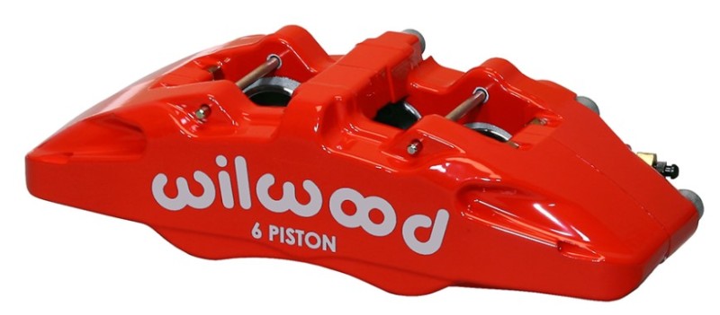 Wilwood Caliper-Forged Dynapro 6 5.25in Mount-Red-L/H 1.38/1.00/1.00in Pistons .81in Disc 120-13439-RD 120-13439-RD User 1