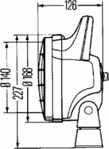 Hella Worklight 1Ga H15470001 H15470001 Technical Drawing