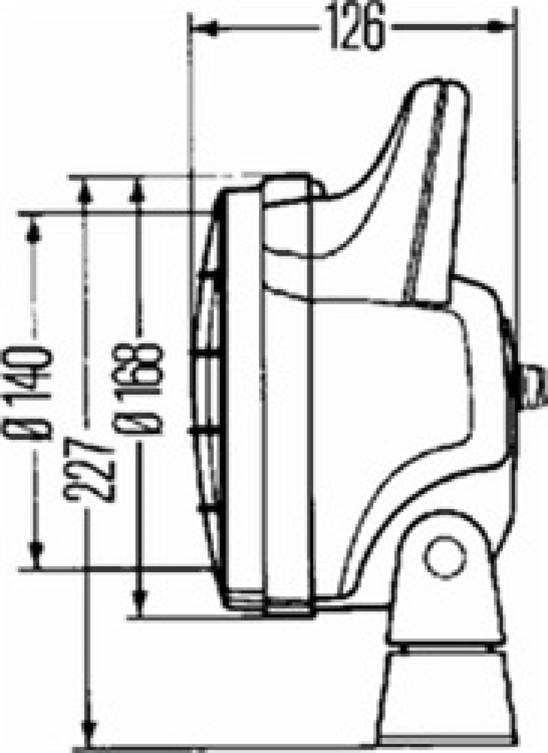 Hella Worklight 1Ga H15470001 H15470001 Technical Drawing