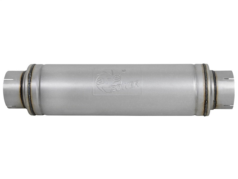 aFe ATLAS Aluminized Steel Muffler 5in Inlet / Outlet x 7in Dia x 24in len 49M00023 Photo - Unmounted