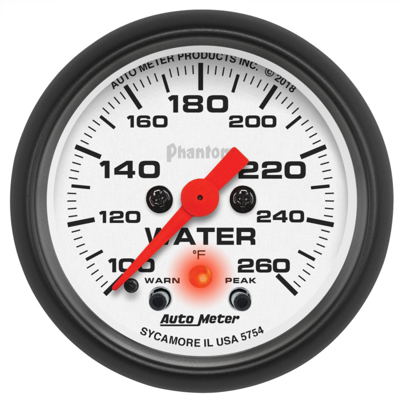 AutoMeter Chrono 2-1/16in 100-260 Degree Temperature Stepper Motor - Phantom 5754 5754 Photo - Primary