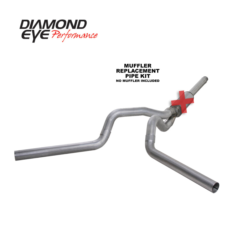 Diamond Eye Performance Diamond Eye KIT 4in CB MFLR RPLCMENT PIPE DUAL AL: 94-97 FORD 7.3L F250/F350 PWRSTROKE K4312A-RP K4312A-RP Photo - Primary