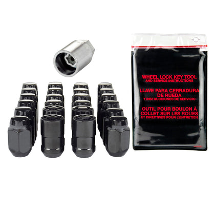 McGard 6 Lug Hex Install Kit w/Locks (Cone Seat Nut) M12X1.5 / 13/16 Hex / 1.5in. Length - Black 84658 84658 Photo - out of package