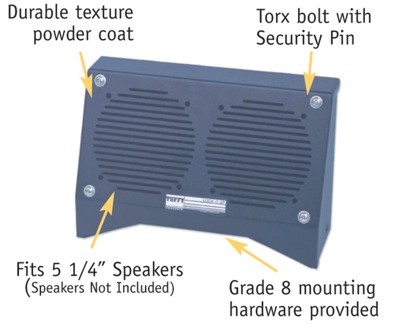 Tuffy Products Tuffy Dual Speaker Box Black 065-01 065-01 Photo - Close Up