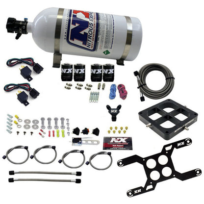 Nitrous Express Dominator Dual Stage Billet Crossbar Nitrous Kit (50-300 & 100-500HP) w/10lb Bottle 66047-10 66047-10 Photo - Primary