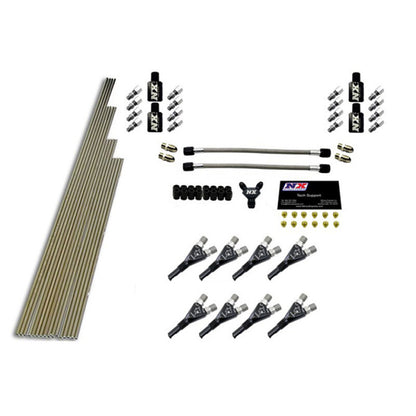 Nitrous Express 8 Cyl Shark Plumb Kit w/o Solenoids w/300HP Jets (Incl Hardware) 13389 13389 Photo - Primary
