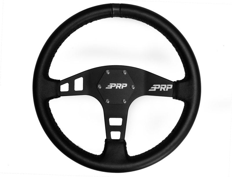 PRP Seats PRP Flat Leather Steering Wheel- Black G210 G210 Photo - Primary
