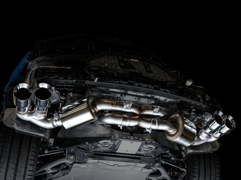 AWE Tuning 2020 Chevrolet Corvette (C8) Touring Edition Exhaust - Quad Chrome Silver Tips 3015-42151 3015-42151 Photo - Mounted