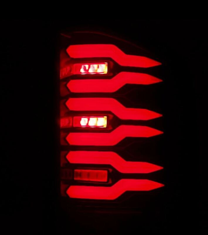 AlphaRex 07-14 Chevrolet Silverado 1500/2500HD/3500HD Luxx-Series LED Tail Lights Black/Red 620000 620000 User 5