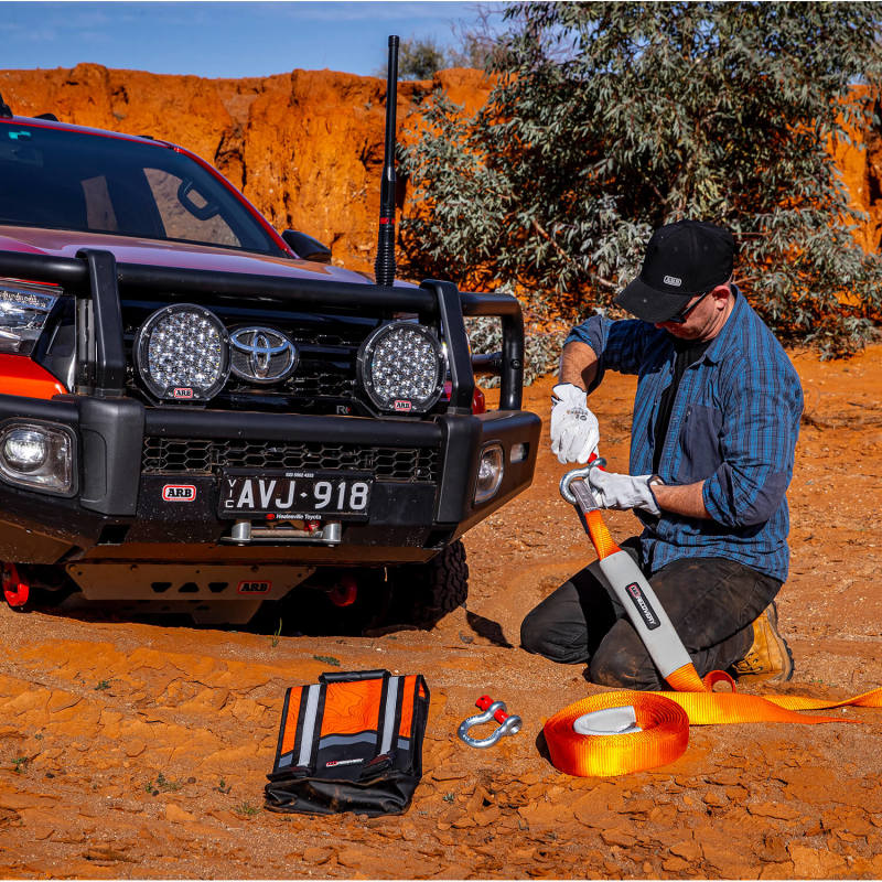 ARB Weekender Recovery Kit Incl 17600lb Recovery Strap/4.75T Shackles RK12A RK12A Photo - lifestyle view