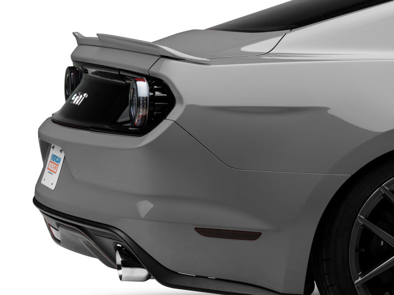 Raxiom 15-22 Ford Mustang Halo LED Tail Lights - Gloss Black Housing (Smoked Lens) 393827 393827 Photo - Close Up