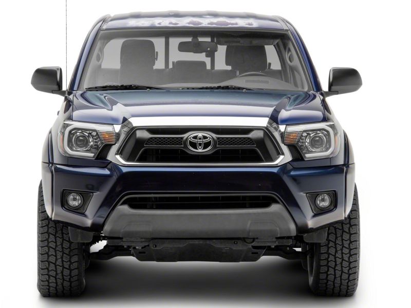 Raxiom 12-15 Toyota Tacoma Axial Projector Headlights w/ SEQL LED Bar- Blk Housing (Clear Lens) TT21850