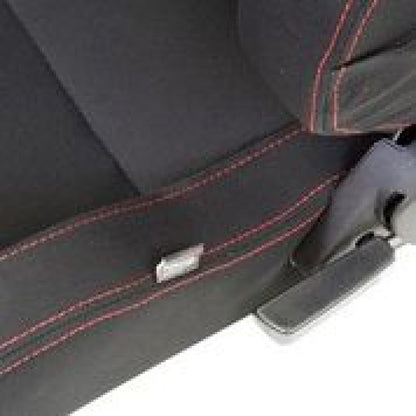 NRG Type-R Cloth Sport Seat Black w/ Red Stitch w/ Logo RSC-200L/R User 1