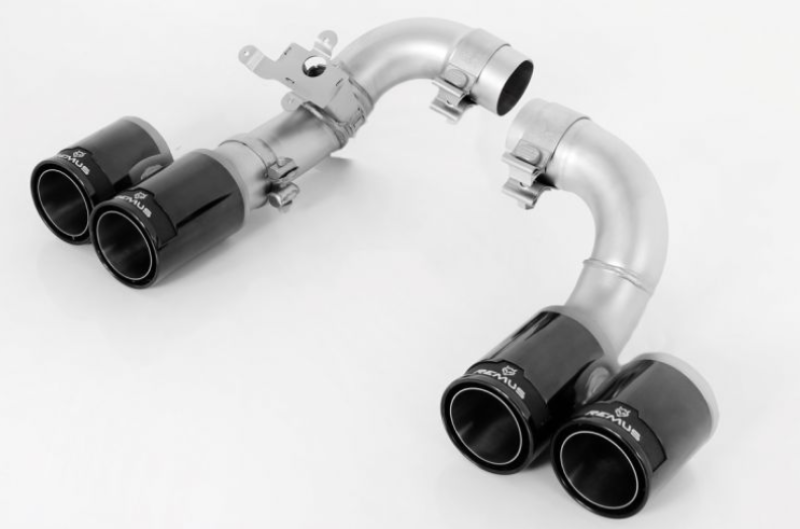 Remus 2012 BMW 3 Series F30/F31 Quad 84mm Black Chrome Straight w/Carbon Insert Tail Pipe Set 086512 1684CB 086512 1684CB User 1