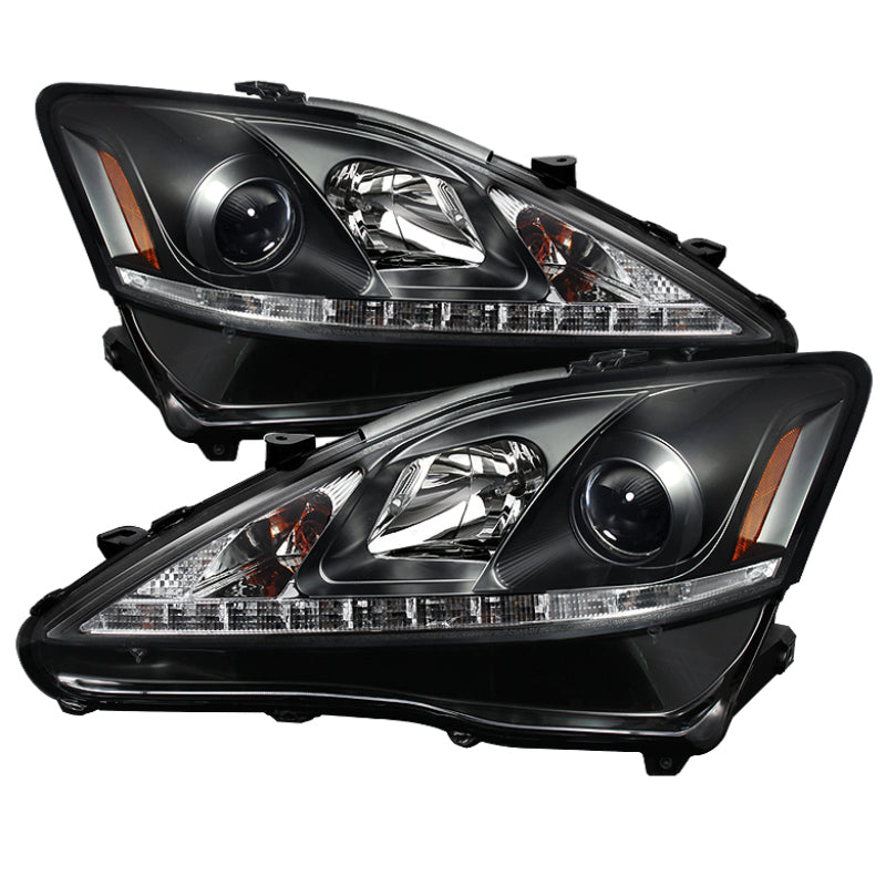 Spyder Lexus IS 250/350 2006-2010 Projector Headlights DRL Black PRO-YD-LIS06-DRL-BK 5080059 5080059 Photo - Primary