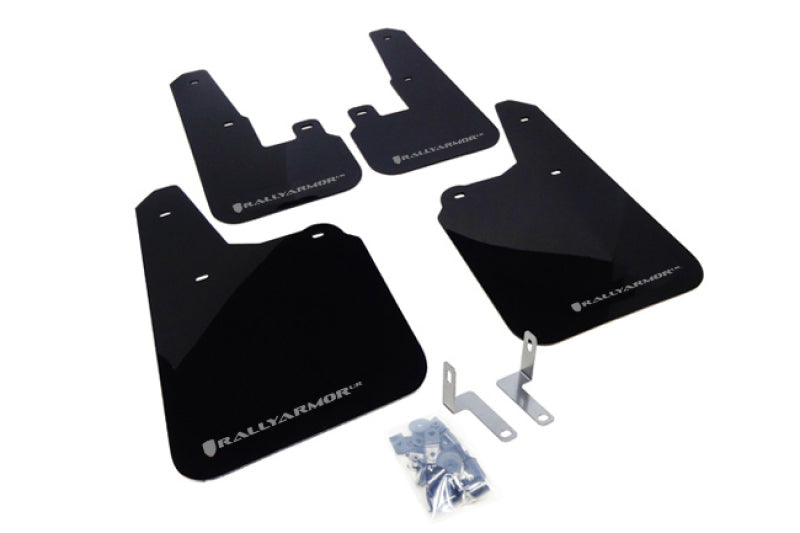Rally Armor 2010+ Subaru Outback UR Black Mud Flap w/ Silver Logo MF16-UR-BLK/SIL Photo - Primary