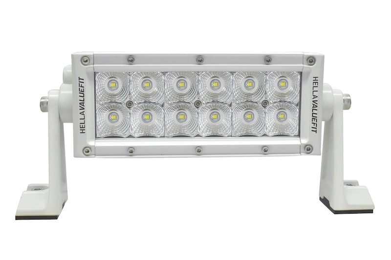 Hella Value Fit 8in Light - 36W Dual Row White Housing Flood Beam - LED 357208011 357208011 Photo - out of package