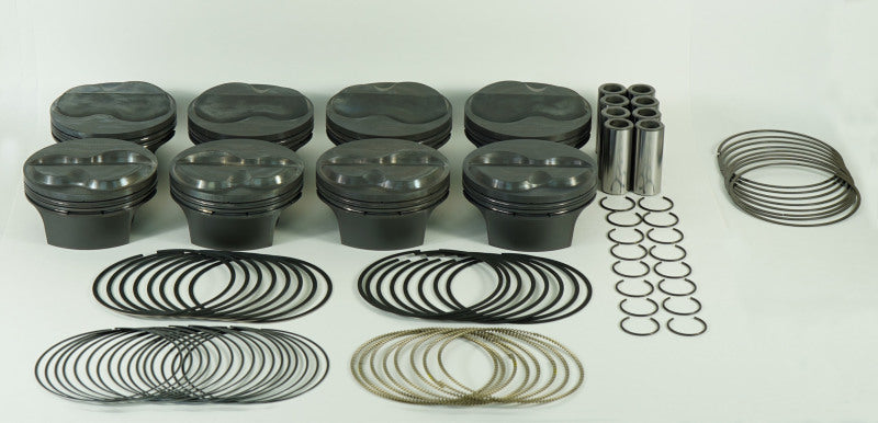 Mahle MS Chevrolet SB 395 Cid 4.165in Bore 3.625 Stroke 6.125 Rod 1.062R CH 4.0cc Pistons - Set of 8 197754965 197754965 Photo - Primary