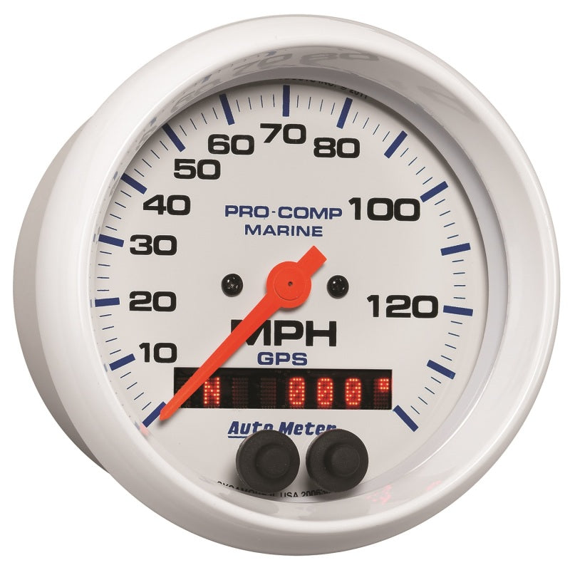Autometer Gauge GPS Speedometer 3-3/8in 140 MPH Marine White Gauge 200638 200638 User 3