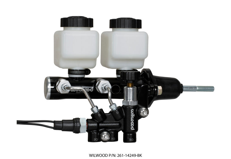 Wilwood Tandem Remote M/C Kit w L/H Brkt & Prop Valve 261-14249-BK Photo - Primary