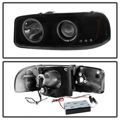 Spyder GMC Sierra 1500/2500 99-06 Projector Headlights CCFL Halo LED Blk Smke PRO-YD-CDE00-CCFL-BSM 5078704 5078704 User 1