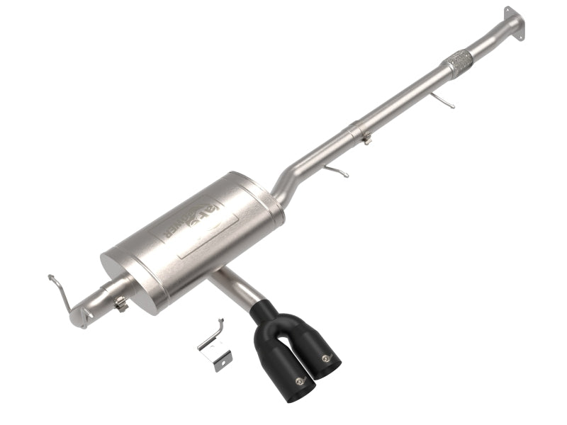 aFe 23-24 L4 GM Colorado/Canyon Rebel Series 3 IN 304 Stainless Steel Cat-Back System w/Black Tip 49-34142-B 49-34142-B Photo - Primary