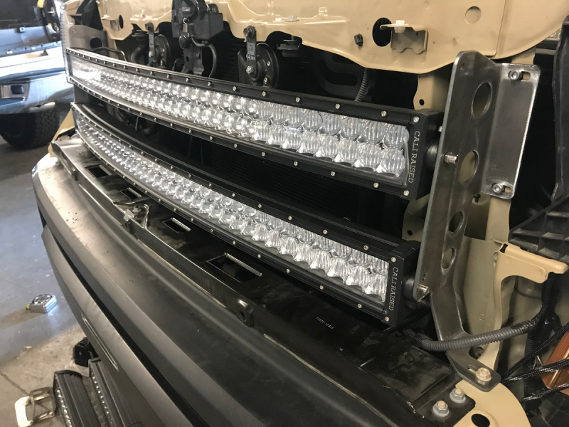 Cali Raised LED Cali Raised 14-21 Toyota Tundra 42 Hidden Grille Curved Led Light Bar Brackets Kit - Combo Beam/Led CR2561 CR2561 Photo - Primary