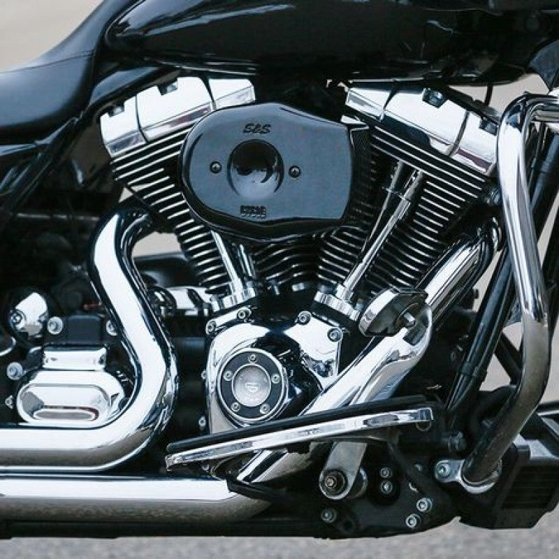 S&S Cycle 08-16 Touring/16-17 Softail Models Stealth Air Cleaner Kit w/ Black Tribute Cover 170-0597 170-0597 Photo - Primary