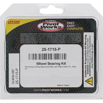 Pivot Works John Deere Wheel Bearing Kit Premium Bearings 25-1715-P 25-1715-P Photo - Primary