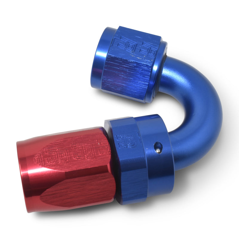 Russell Full Flow Swivel Tight Radius Hose End 150 #8 Anodized 613460 Photo - out of package