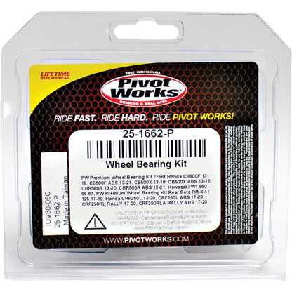 Pivot Works Beta, Honda, Kawasaki Wheel Bearing Kit Premium Bearings 25-1662-P 25-1662-P Photo - Primary