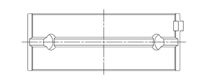 ACL Mitsubishi 4G63/4G64 6 Bolt 1st Gen DSM 0.25mm Oversized High Performance Main Bearing Set 5M1144H-.25 5M1144H-.25 Technical Drawing