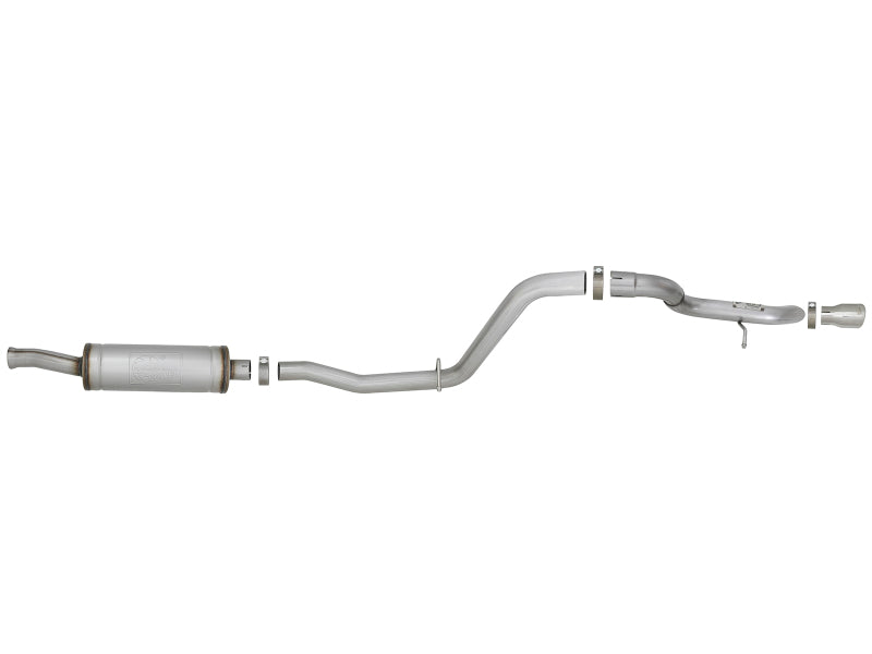 aFe MACH Force-Xp 2.5in Catback High-Tuck Exhaust 18-21 Jeep Wrangler (JL)3.6L 4-Door - Polished Tip 49-48065-1P 49-48065-1P Photo - Unmounted