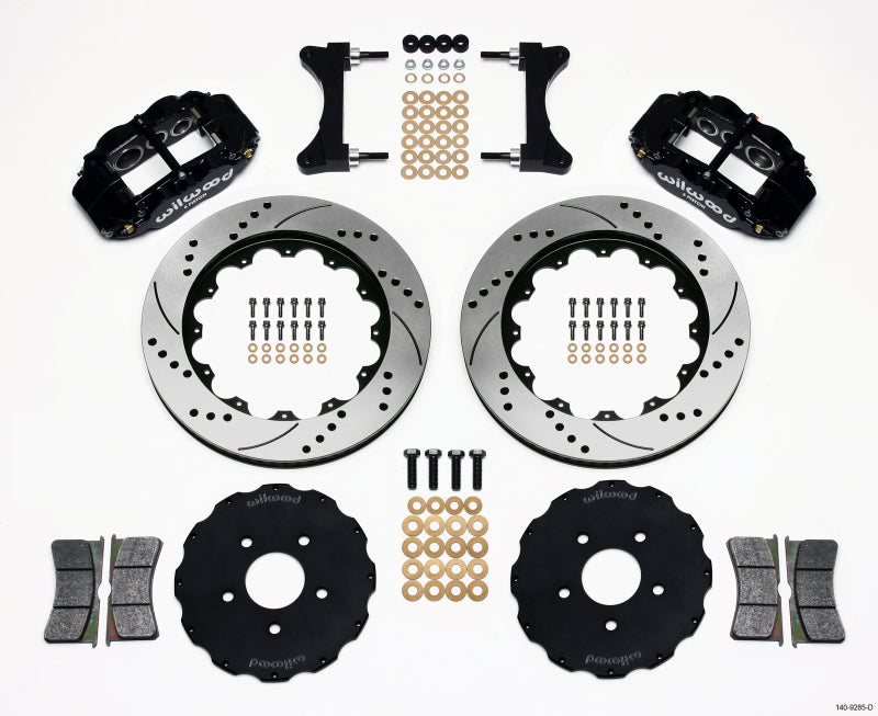 Wilwood Narrow Superlite 6R Front Hat Kit 14.00in Drilled Mitsubishi EVO VIII 140-9285-D 140-9285-D Photo - Primary