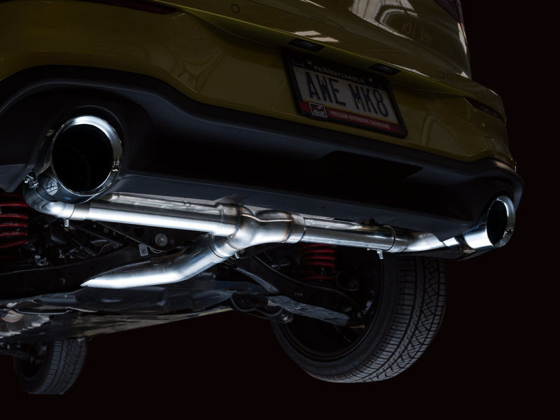 AWE Tuning AWE 2022 VW GTI MK8  Track Edition Exhaust - Chrome Silver Tips 3020-32658 3020-32658 Photo - Mounted