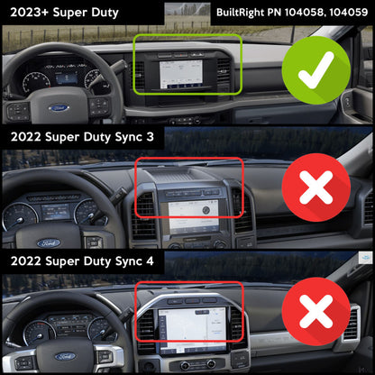 BuiltRight Industries 2023+ Ford SuperDuty Dash Mount PRO 104059 104059 Photo - lifestyle view