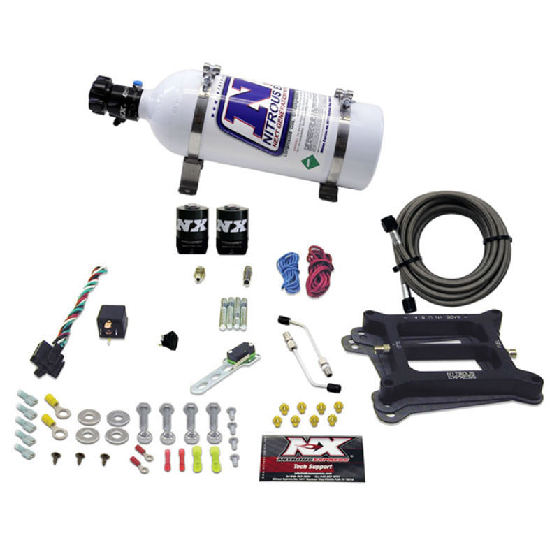 Nitrous Express 4150 4-BBL/Gasoline Nitrous Kit (100-500HP) w/5lb Bottle 50040-05 50040-05 Photo - Primary