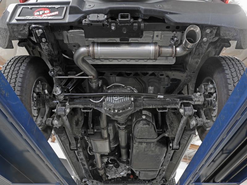aFe Apollo GT 3in 409 SS Cat-Back Exhaust 2021 Ford Bronco L4-2.3L (t)/V6-2.7L (tt) w/ Black Tip 49-43136-B 49-43136-B Photo - Mounted