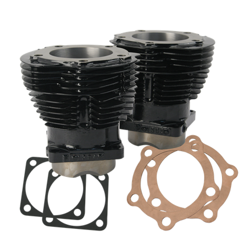 S&S Cycle 36-47 UHV Engines 3-5/8in Bore Cylinder Set - Hi-Temp Black 106-4655